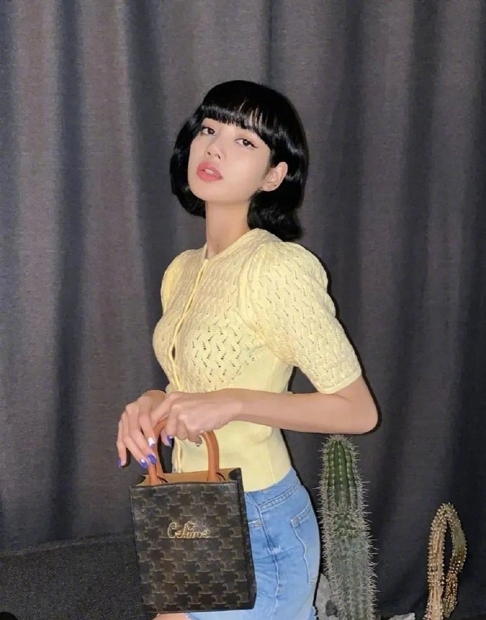 LISA的黑茶色短发超显白 美容健康 第3张