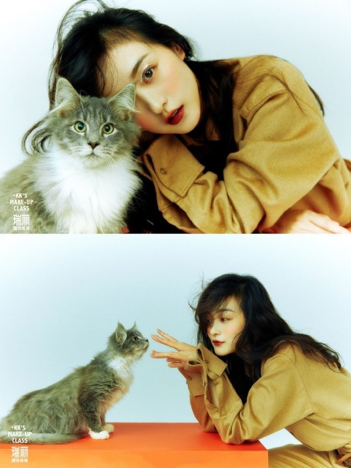 何泓姗带猫咪上镜变身神秘优雅喵系女郎，独特风格超级吸睛 时尚 第5张
