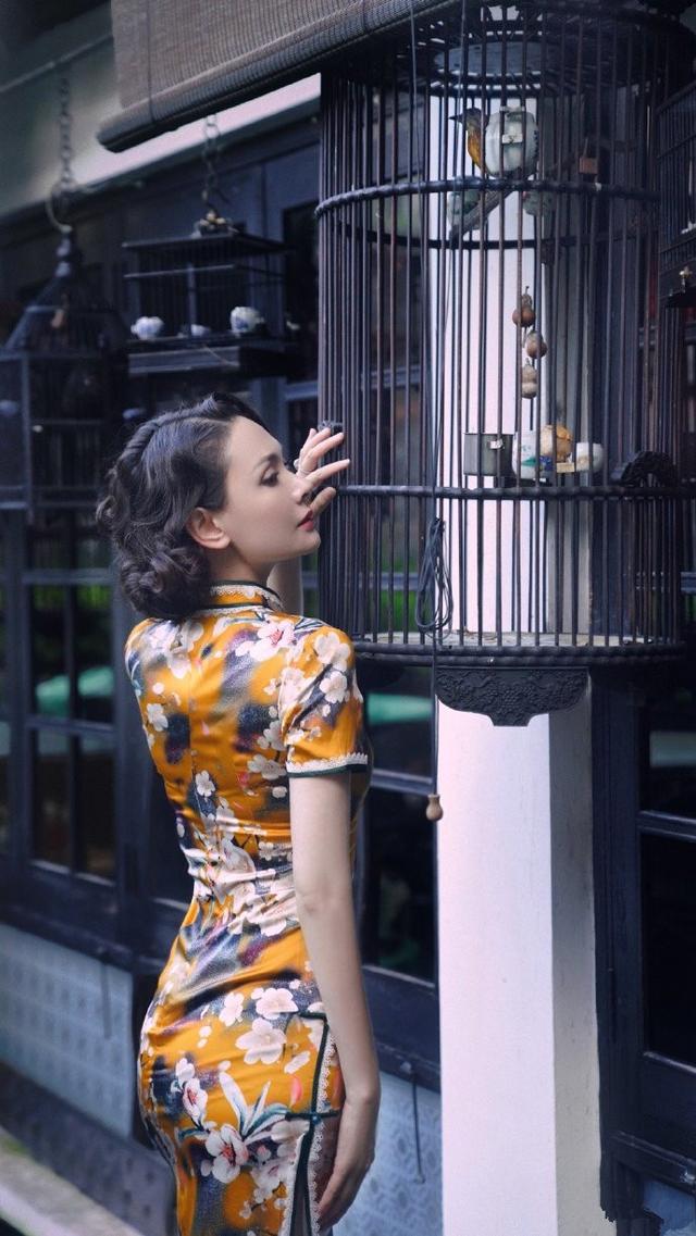 程莉莎穿旗袍秀S型曲线，腰臀比不得了 时尚 第4张