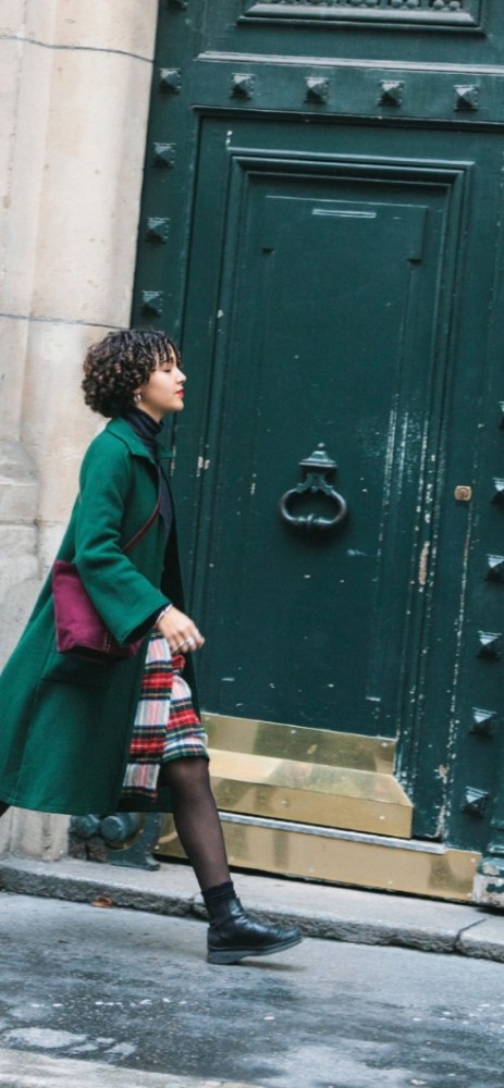 巴黎街头少女冬季穿搭保暖又时髦！简约的款式搭配精致还好看 街拍潮人 第5张