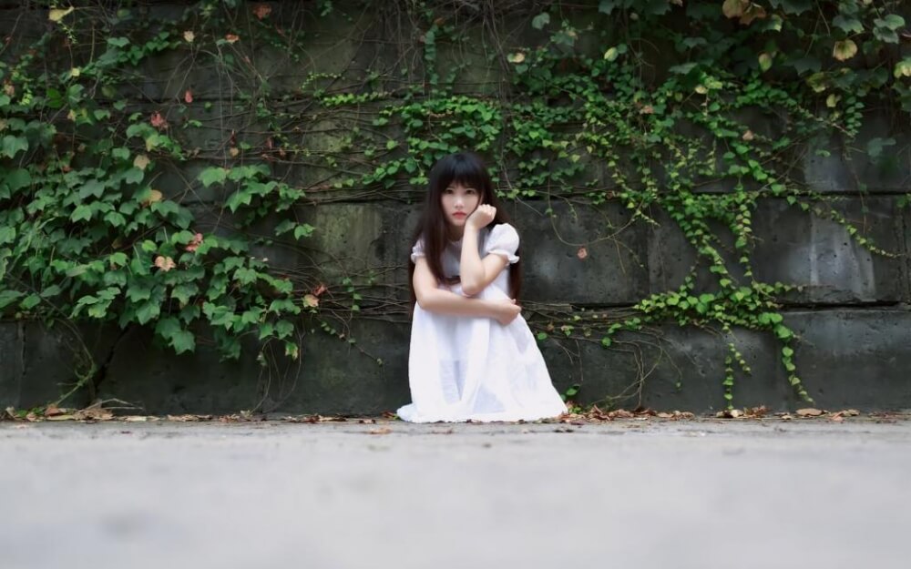 仙气飘飘的清纯白裙美少女森女系街拍图片写真集 美女图片 第1张