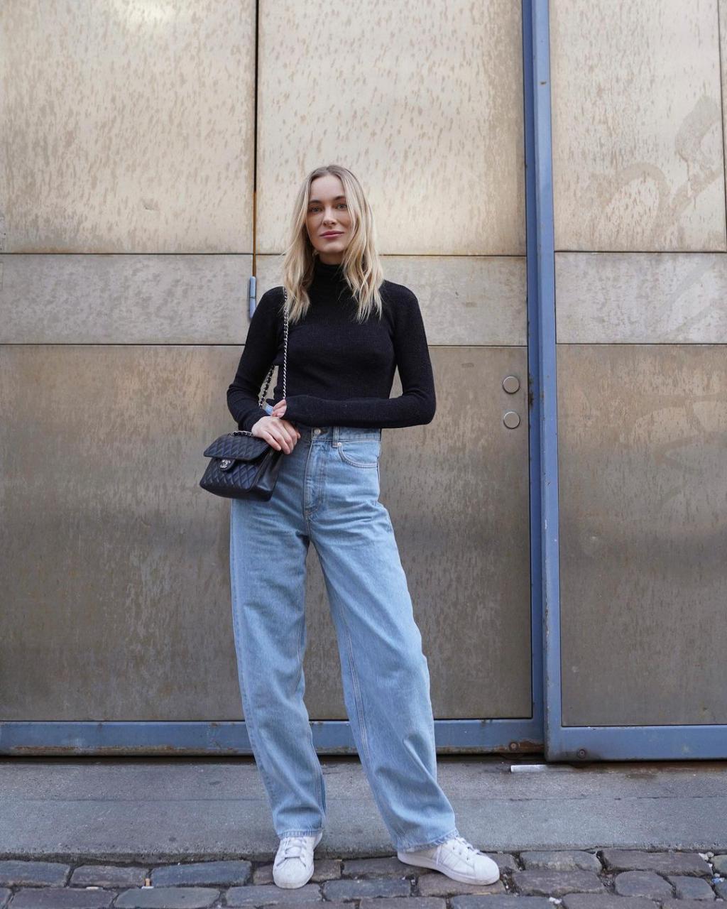 欧美街拍：90年代流行的宽松丹宁裤时尚回归，酷到没话说！ 街拍潮人 第8张