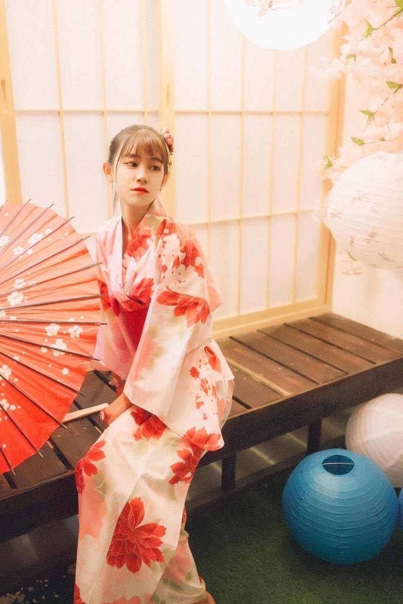 穿着粉嫩和服的日式风格美少女撩人私房写真图片 美女图片 第1张