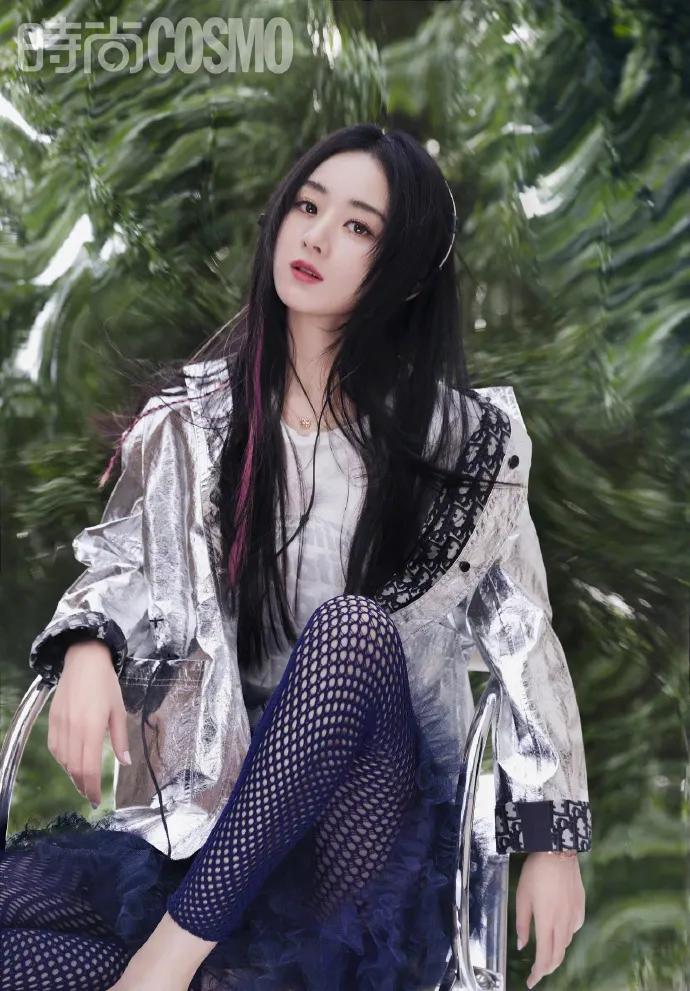 赵丽颖穿渔网裤太酷炫了！雪肤娇嫩俏丽妩媚美得让人窒息 时尚 第1张