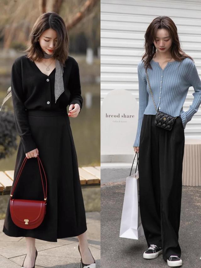 穿衣简约高级的女性，秋季都爱穿针织衫，看极简风博主就知道了 穿搭 第1张