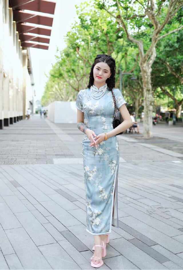 杭州街拍分享，温柔的女人穿复古风服装，气质很高级 街拍潮人 第5张