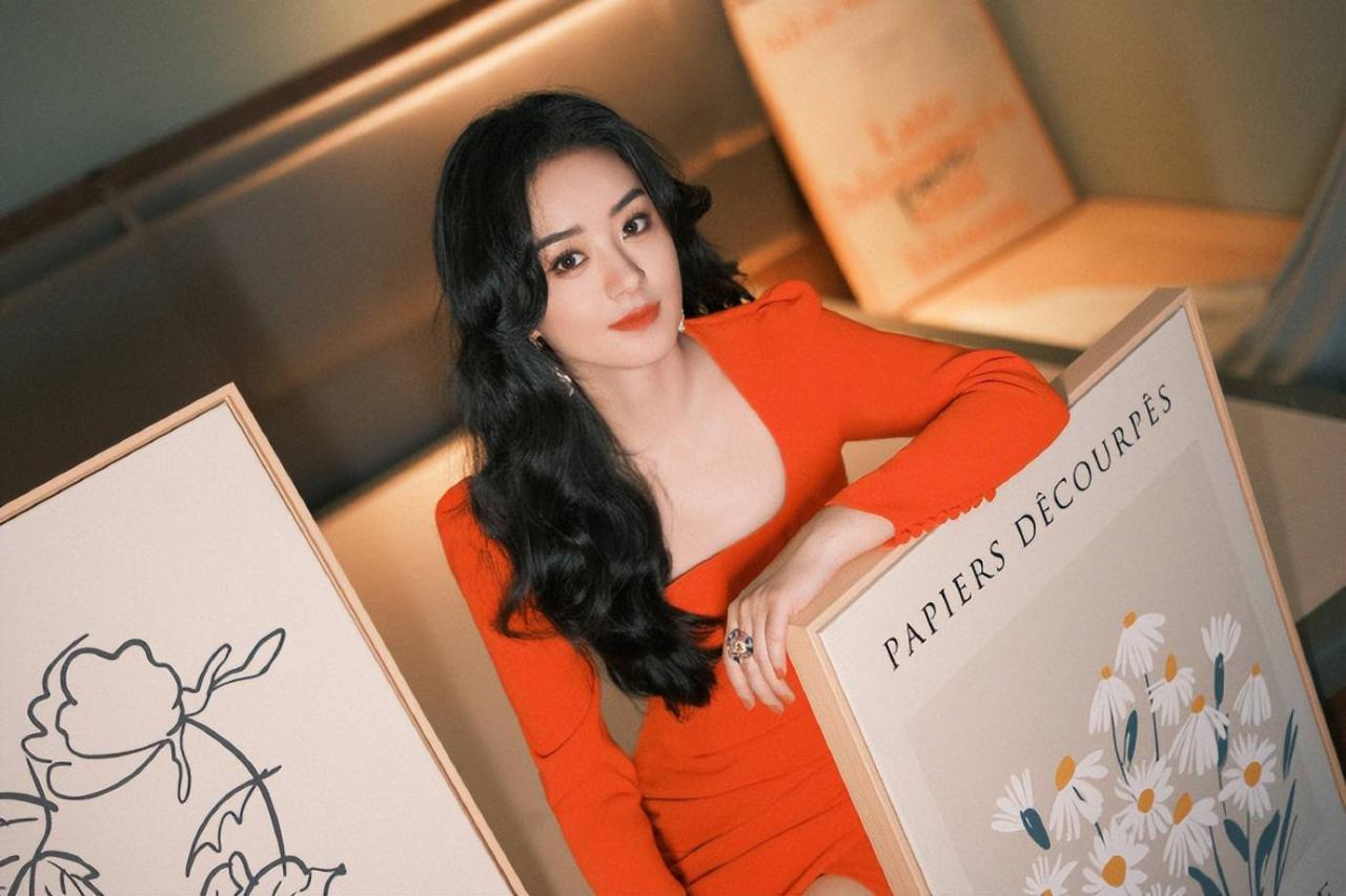 赵丽颖穿红色紧身裙大秀白皙美腿！港风韵味十足美得让人窒息 时尚 第6张